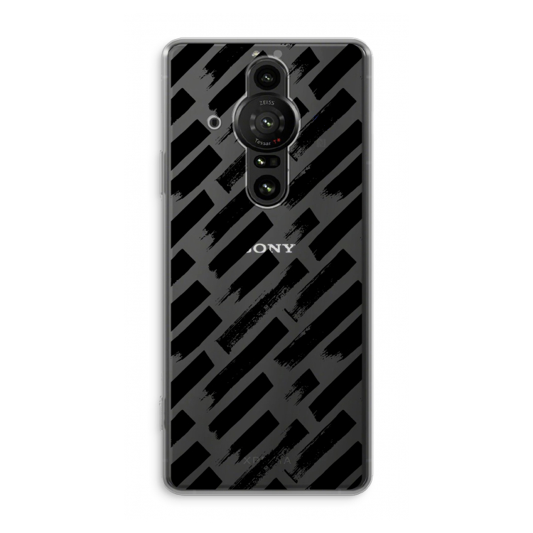 Zwarte vegen: Sony Xperia Pro-I Transparant Hoesje
