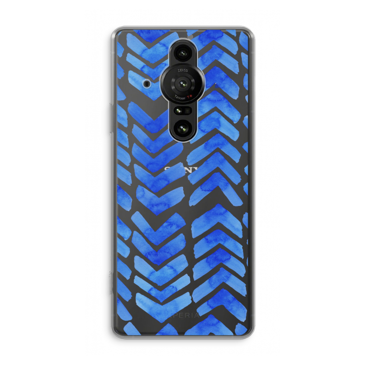 Blauwe pijlen: Sony Xperia Pro-I Transparant Hoesje