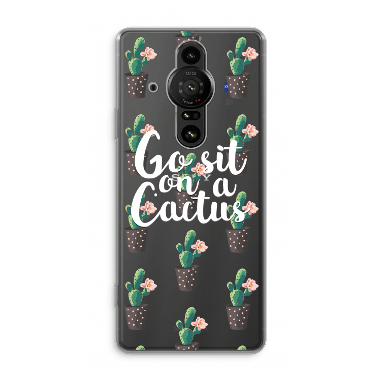 Cactus quote: Sony Xperia Pro-I Transparant Hoesje
