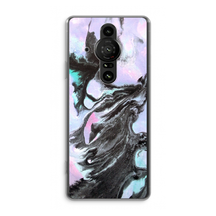 Pastel zwart: Sony Xperia Pro-I Transparant Hoesje