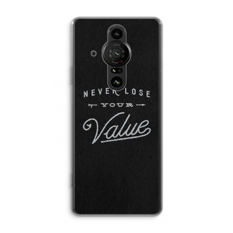 Never lose your value: Sony Xperia Pro-I Transparant Hoesje