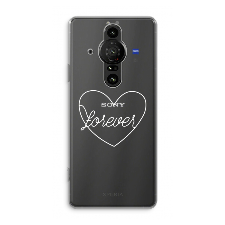 Forever heart pastel: Sony Xperia Pro-I Transparant Hoesje