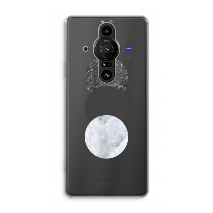 Marmeren cirkels: Sony Xperia Pro-I Transparant Hoesje