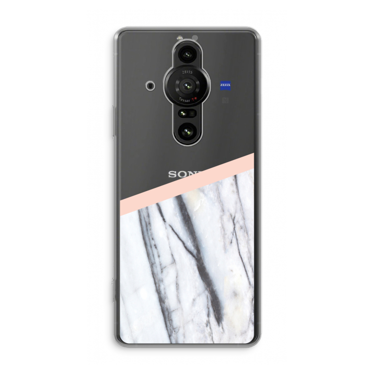 A touch of peach: Sony Xperia Pro-I Transparant Hoesje