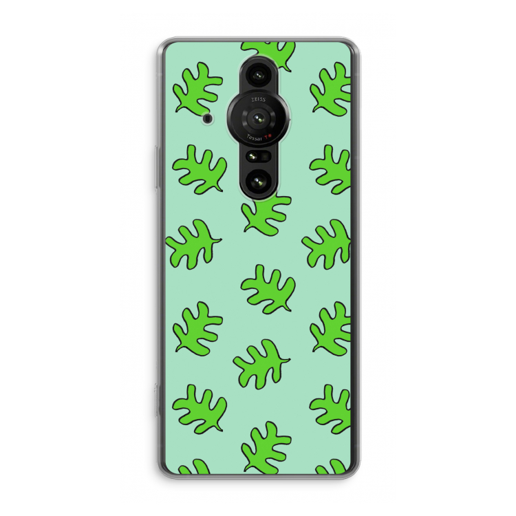 Groene blaadjes: Sony Xperia Pro-I Transparant Hoesje