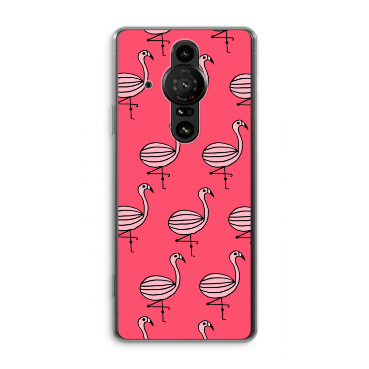 Flamingo: Sony Xperia Pro-I Transparant Hoesje