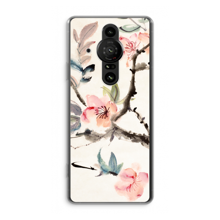 Japanse bloemen: Sony Xperia Pro-I Transparant Hoesje