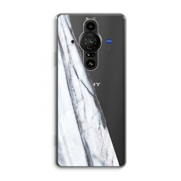 Gestreepte marmer: Sony Xperia Pro-I Transparant Hoesje