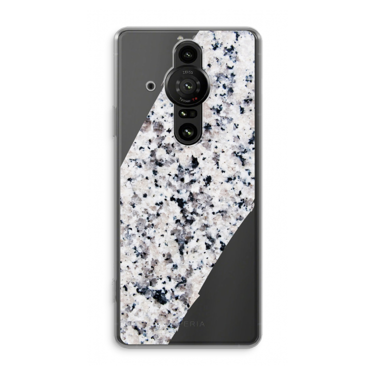 Gespikkelde marmer: Sony Xperia Pro-I Transparant Hoesje