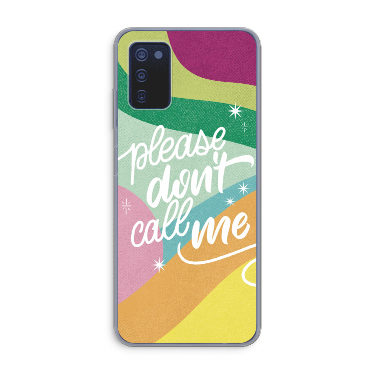 Don't call: Samsung Galaxy A03s Transparant Hoesje