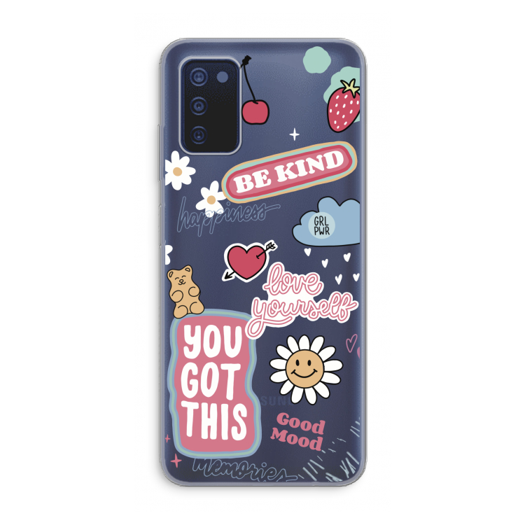 Positivity: Samsung Galaxy A03s Transparant Hoesje