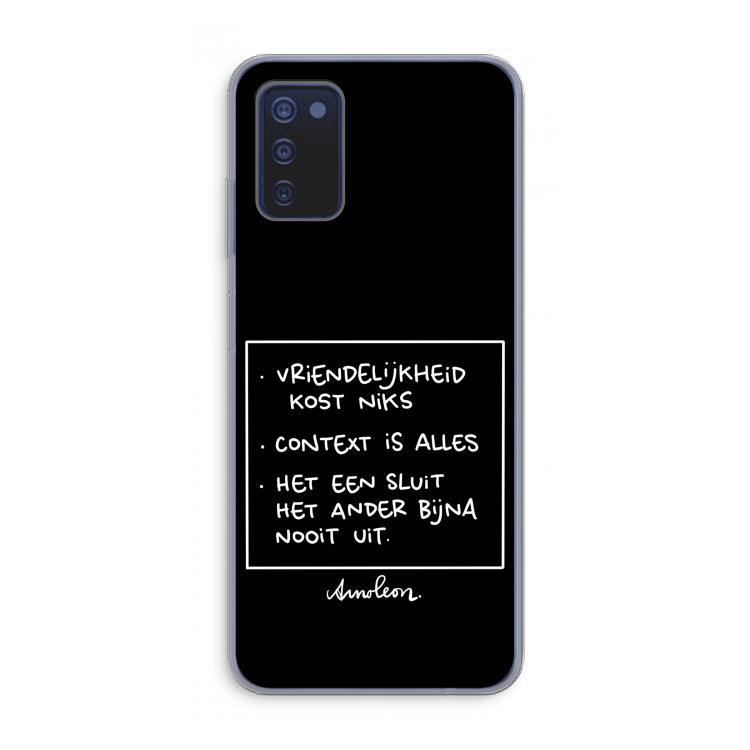 Mijn Motto's: Samsung Galaxy A03s Transparant Hoesje