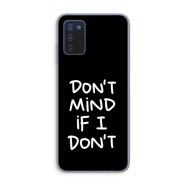 Don't Mind: Samsung Galaxy A03s Transparant Hoesje