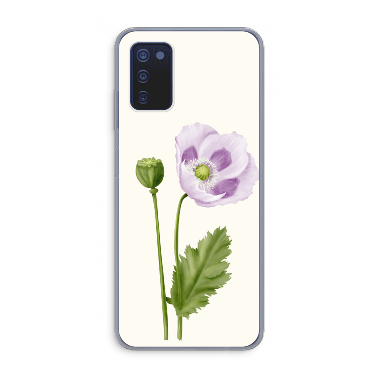 Purple poppy: Samsung Galaxy A03s Transparant Hoesje