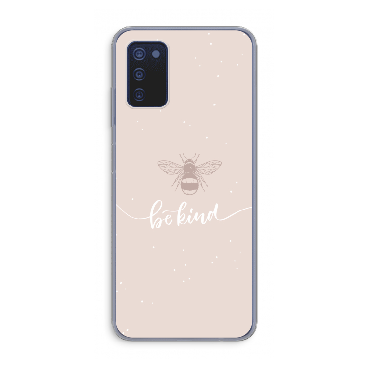Be(e) kind: Samsung Galaxy A03s Transparant Hoesje