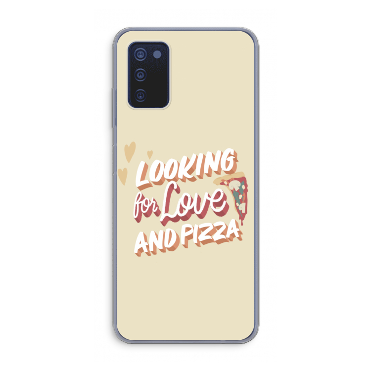 Pizza is the answer: Samsung Galaxy A03s Transparant Hoesje