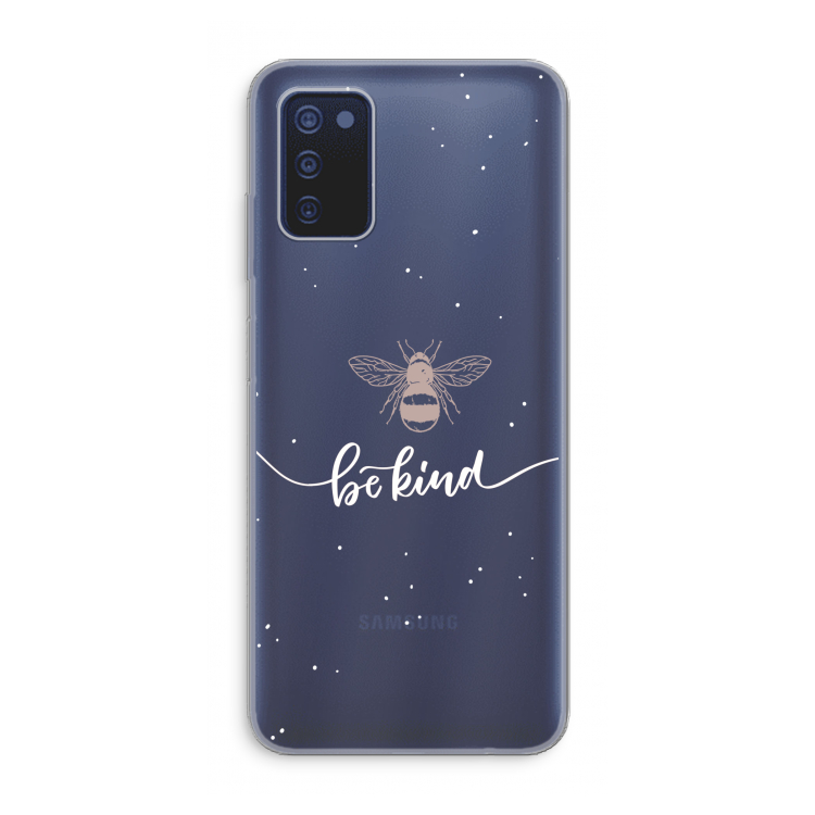Be(e) kind: Samsung Galaxy A03s Transparant Hoesje