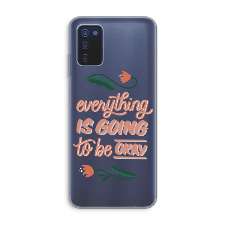 Optimistic flower girl: Samsung Galaxy A03s Transparant Hoesje