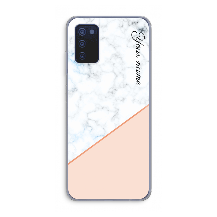 Marmer in stijl: Samsung Galaxy A03s Transparant Hoesje
