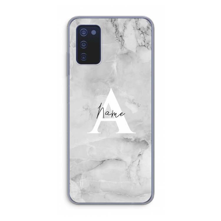 Ivory Marble: Samsung Galaxy A03s Transparant Hoesje