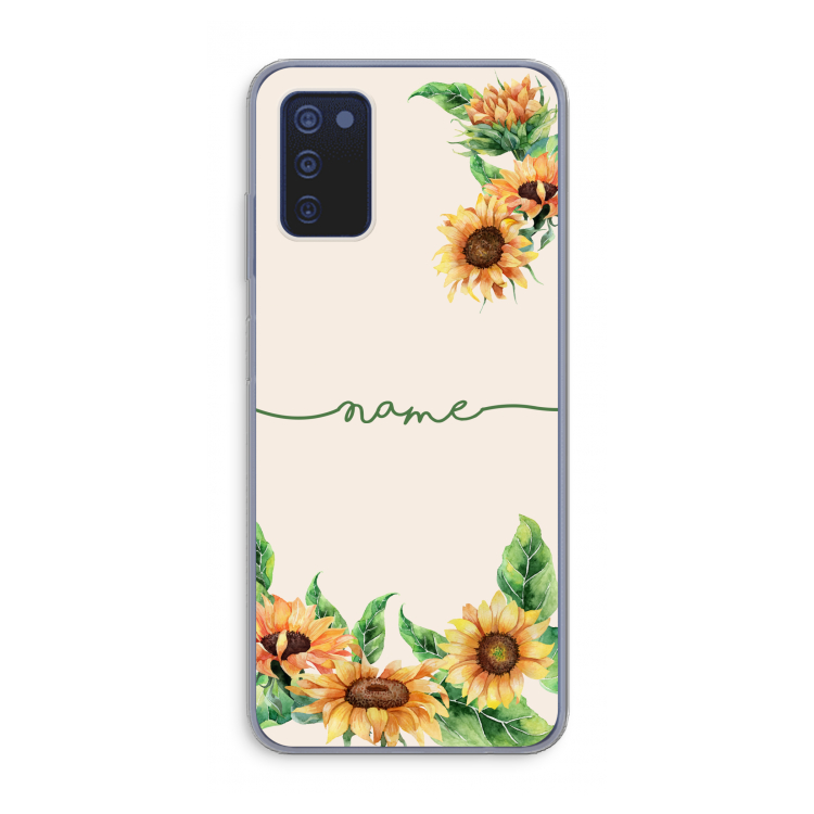 Zonnebloemen: Samsung Galaxy A03s Transparant Hoesje
