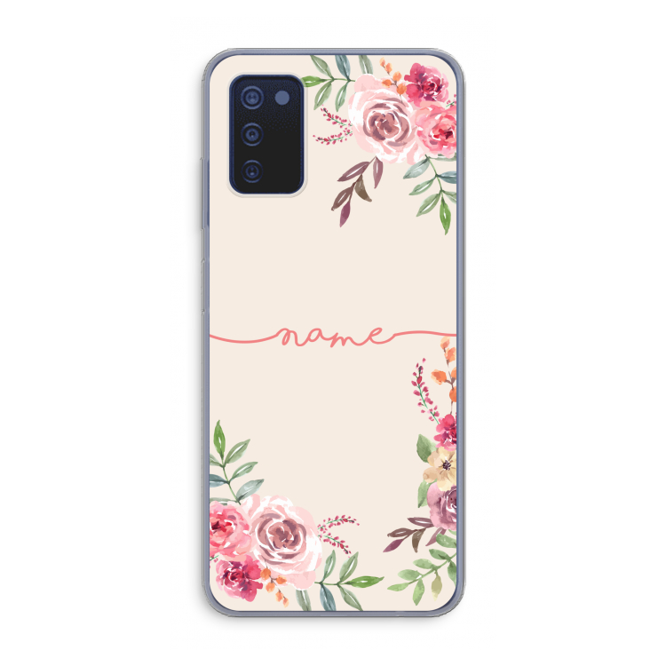Rozen: Samsung Galaxy A03s Transparant Hoesje