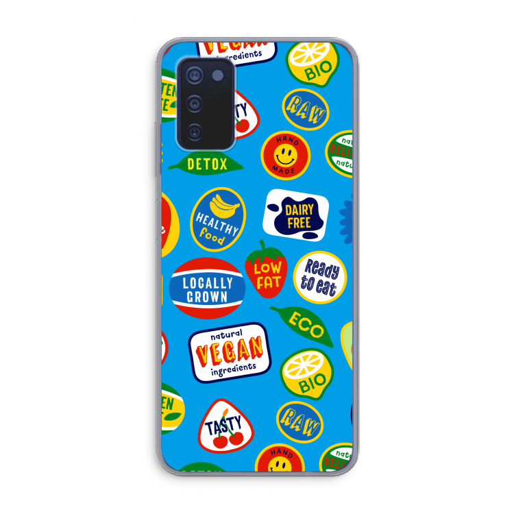 Fruitsticker: Samsung Galaxy A03s Transparant Hoesje