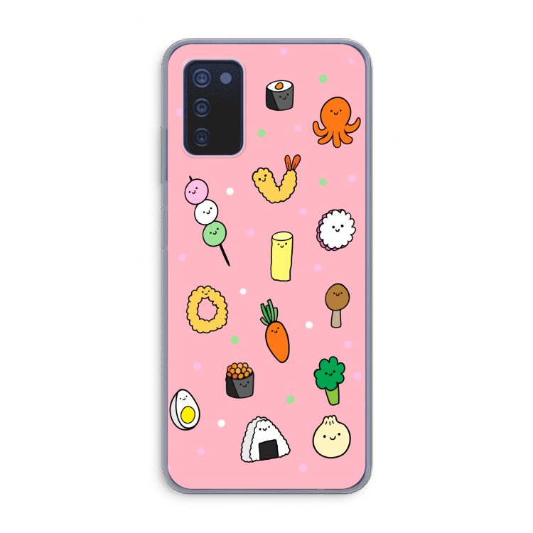 Happy bento friends: Samsung Galaxy A03s Transparant Hoesje