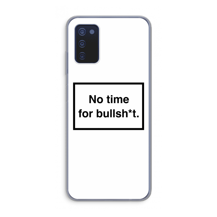 No time: Samsung Galaxy A03s Transparant Hoesje