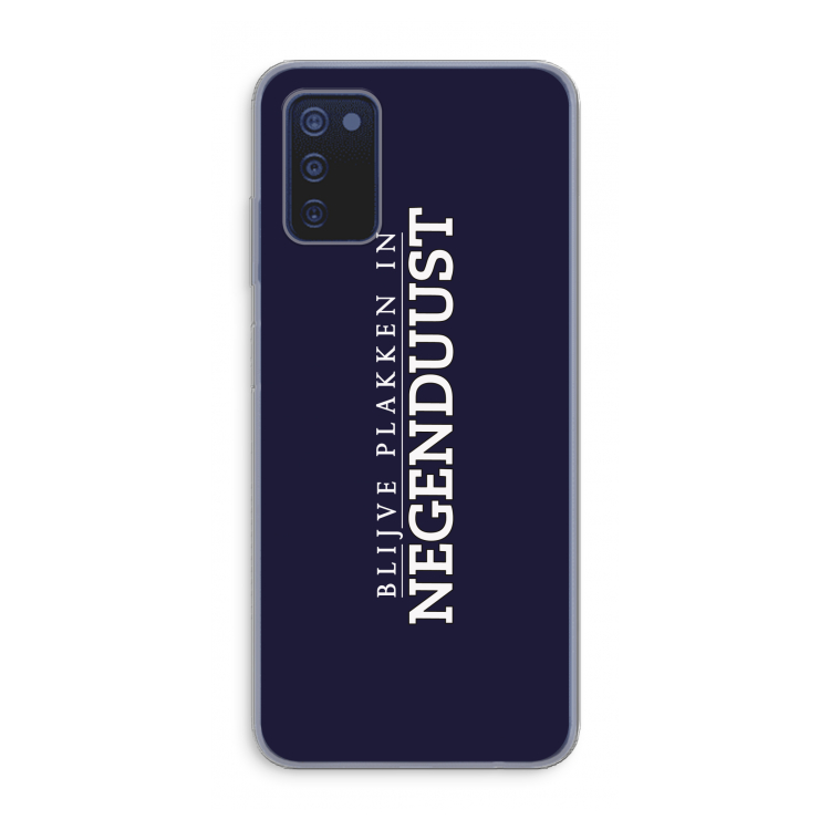 Blijve plakken in Negenduust: Samsung Galaxy A03s Transparant Hoesje