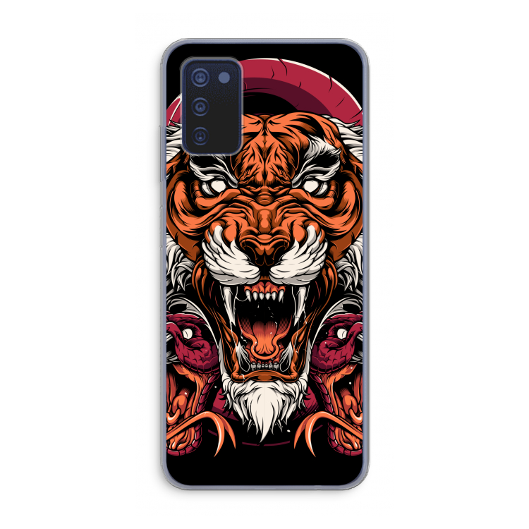 Tiger and Rattlesnakes: Samsung Galaxy A03s Transparant Hoesje
