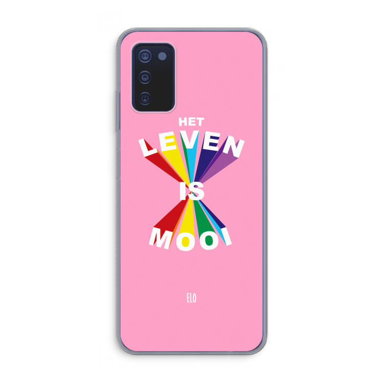 Het Leven Is Mooi: Samsung Galaxy A03s Transparant Hoesje