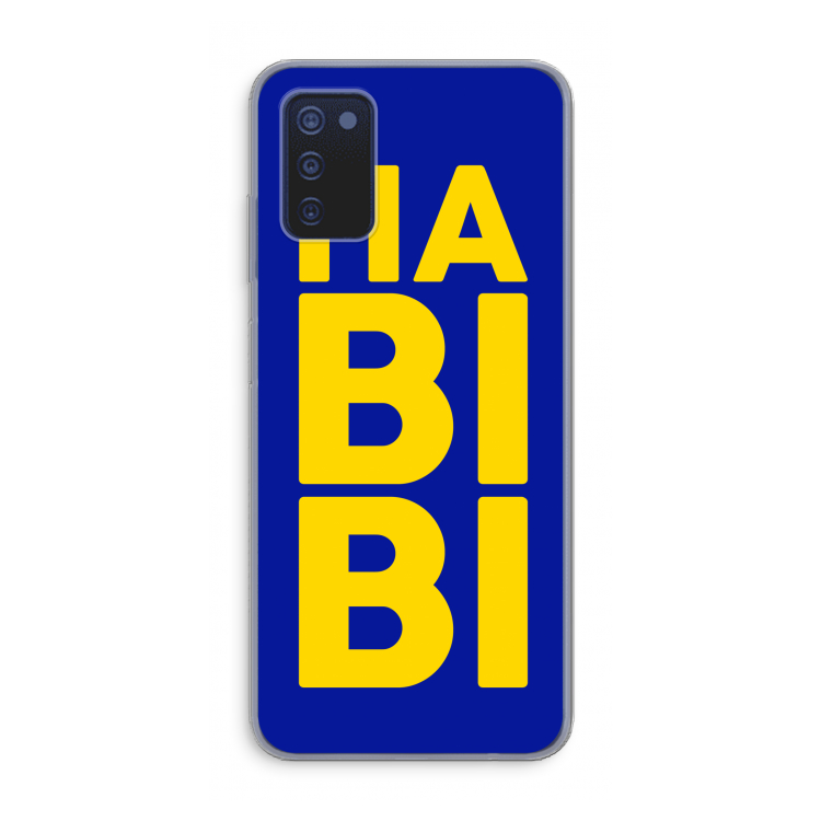 Habibi Blue: Samsung Galaxy A03s Transparant Hoesje