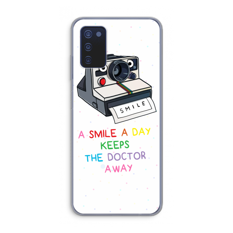 Smile: Samsung Galaxy A03s Transparant Hoesje