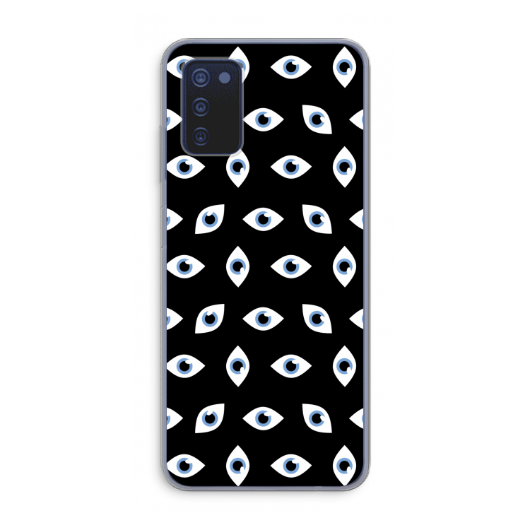 Eyes pattern: Samsung Galaxy A03s Transparant Hoesje