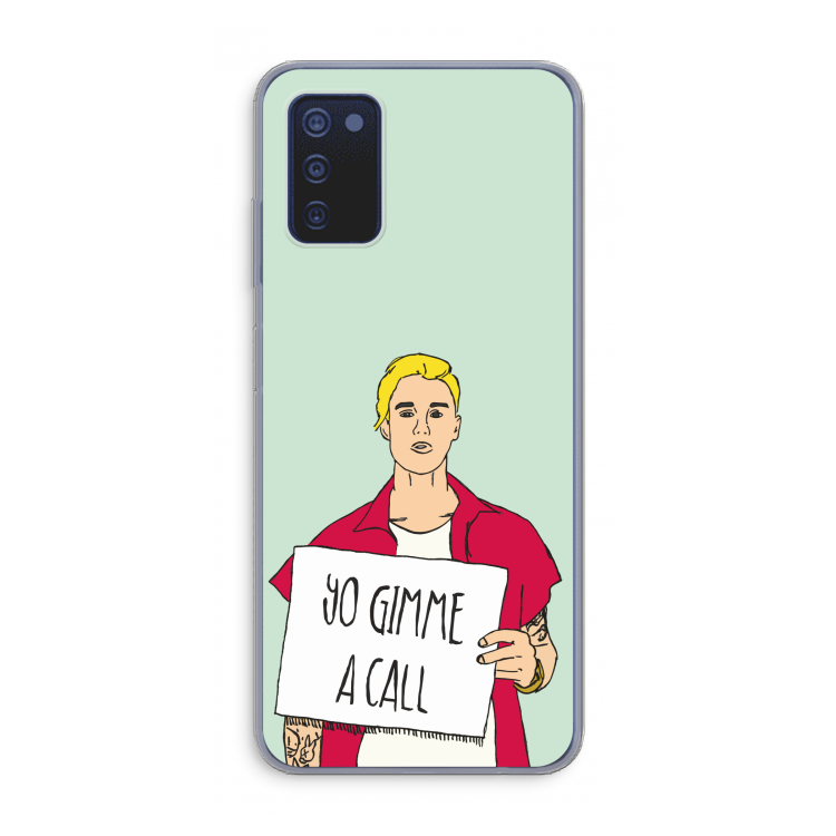 Gimme a call: Samsung Galaxy A03s Transparant Hoesje