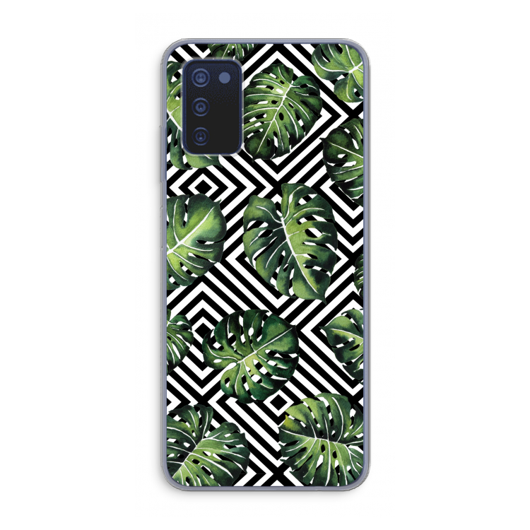 Geometrische jungle: Samsung Galaxy A03s Transparant Hoesje