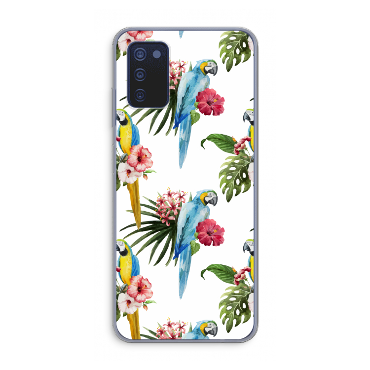 Kleurrijke papegaaien: Samsung Galaxy A03s Transparant Hoesje
