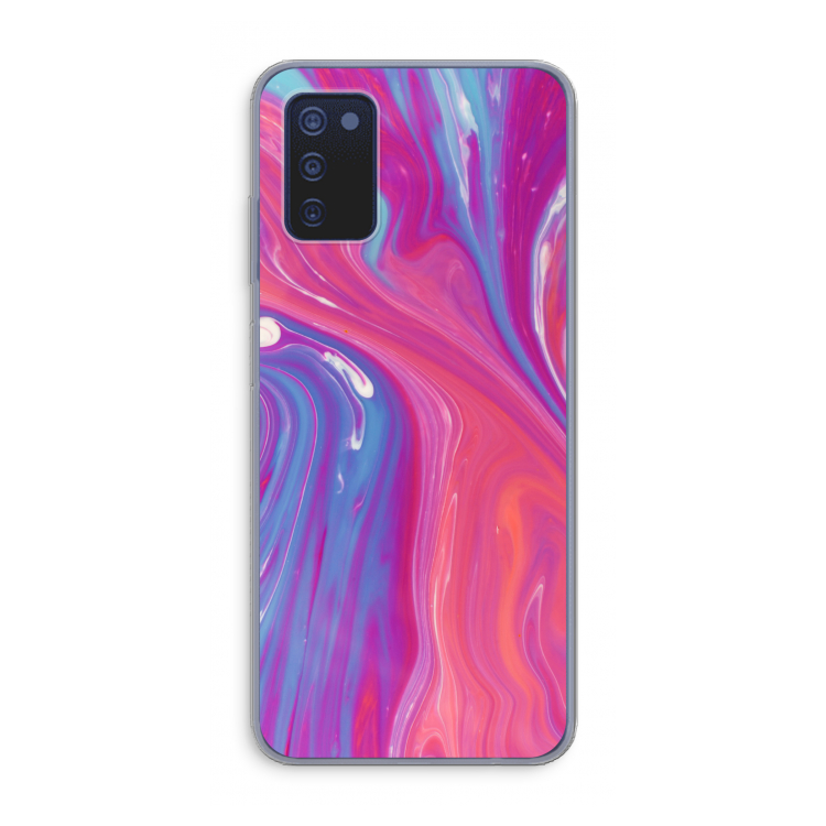 Paarse stroom: Samsung Galaxy A03s Transparant Hoesje