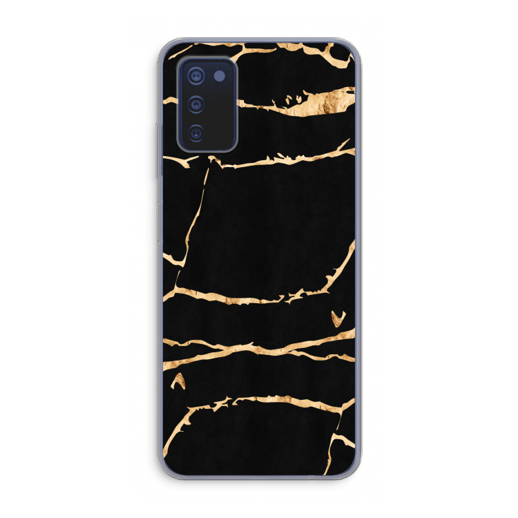 Gouden marmer: Samsung Galaxy A03s Transparant Hoesje