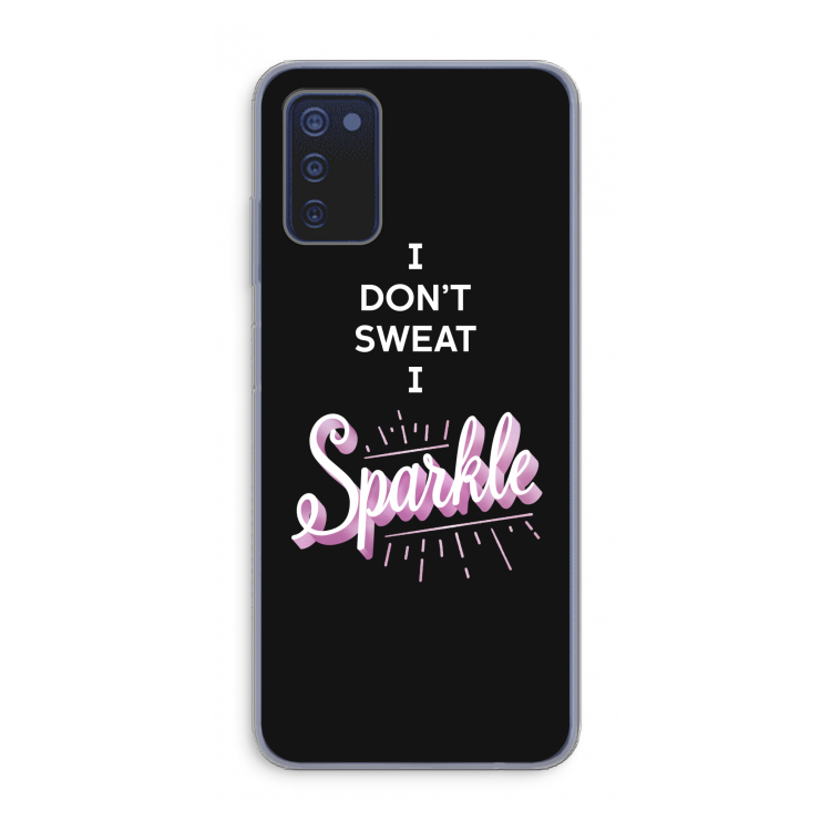 Sparkle quote: Samsung Galaxy A03s Transparant Hoesje