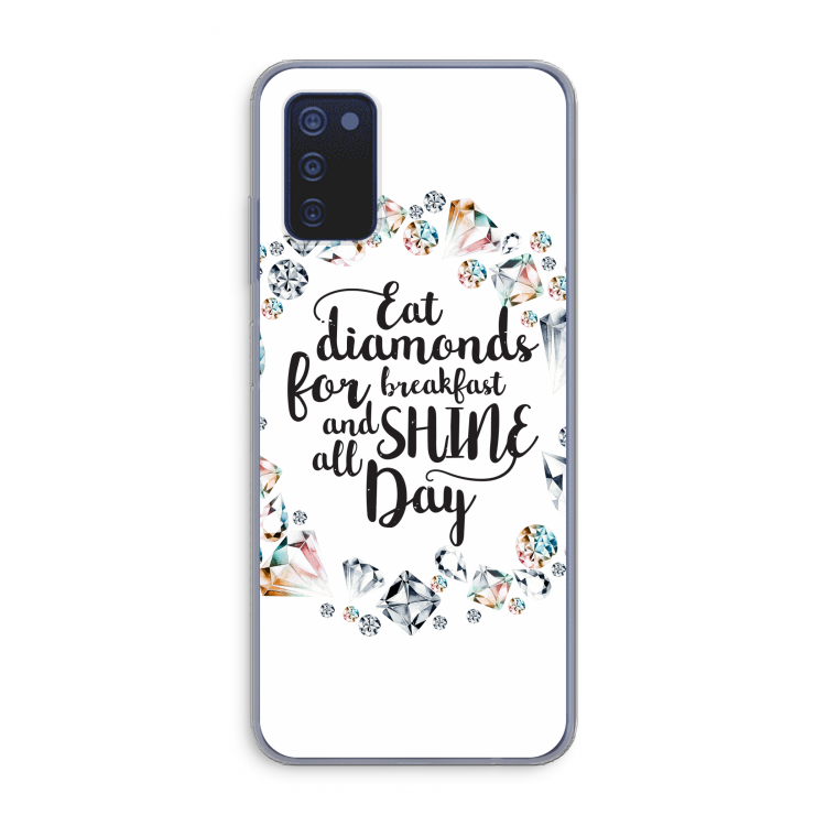 Diamonds: Samsung Galaxy A03s Transparant Hoesje