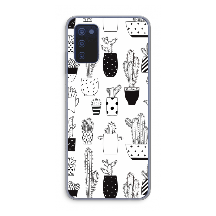 Cactusmotief: Samsung Galaxy A03s Transparant Hoesje