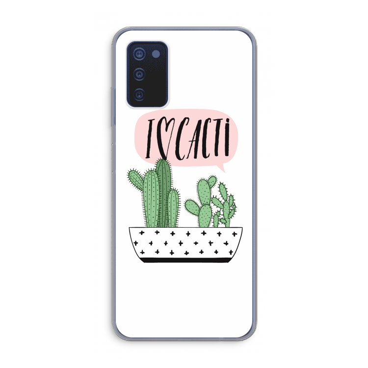 I love cacti: Samsung Galaxy A03s Transparant Hoesje
