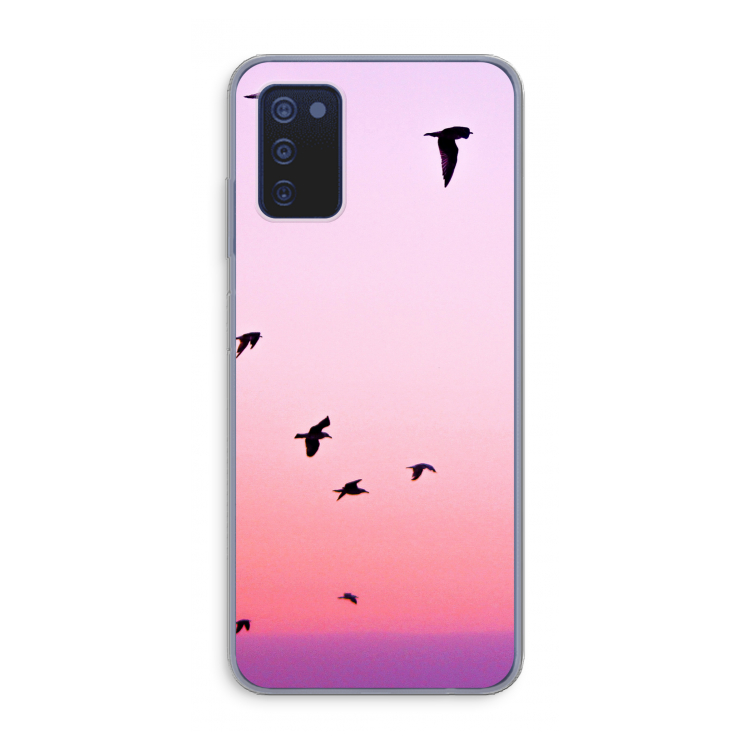 Fly away: Samsung Galaxy A03s Transparant Hoesje
