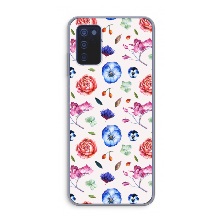 Bloemetjes: Samsung Galaxy A03s Transparant Hoesje