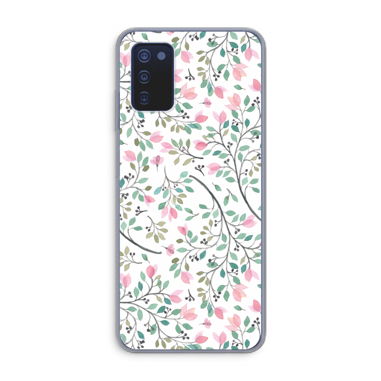 Sierlijke bloemen: Samsung Galaxy A03s Transparant Hoesje