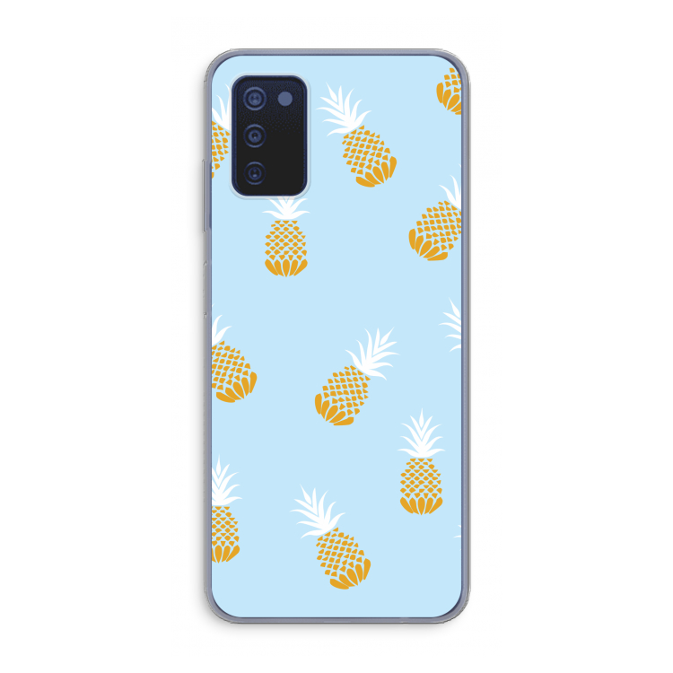 Ananasjes: Samsung Galaxy A03s Transparant Hoesje