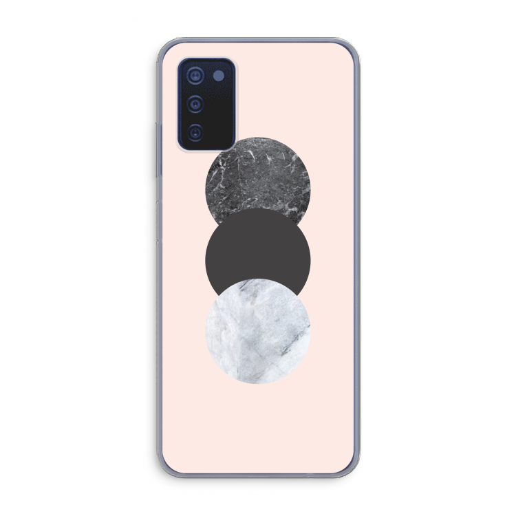 Marmeren cirkels: Samsung Galaxy A03s Transparant Hoesje