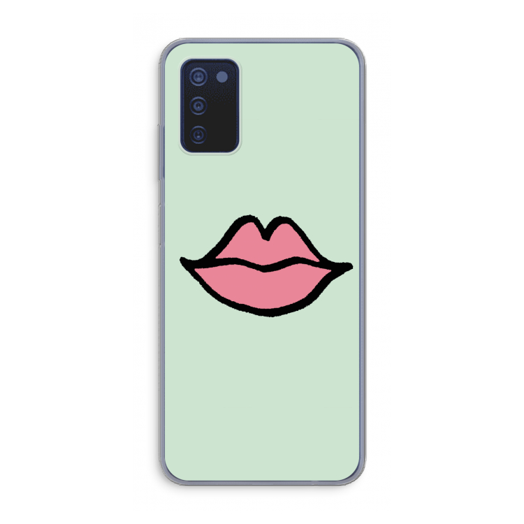 Kusje: Samsung Galaxy A03s Transparant Hoesje